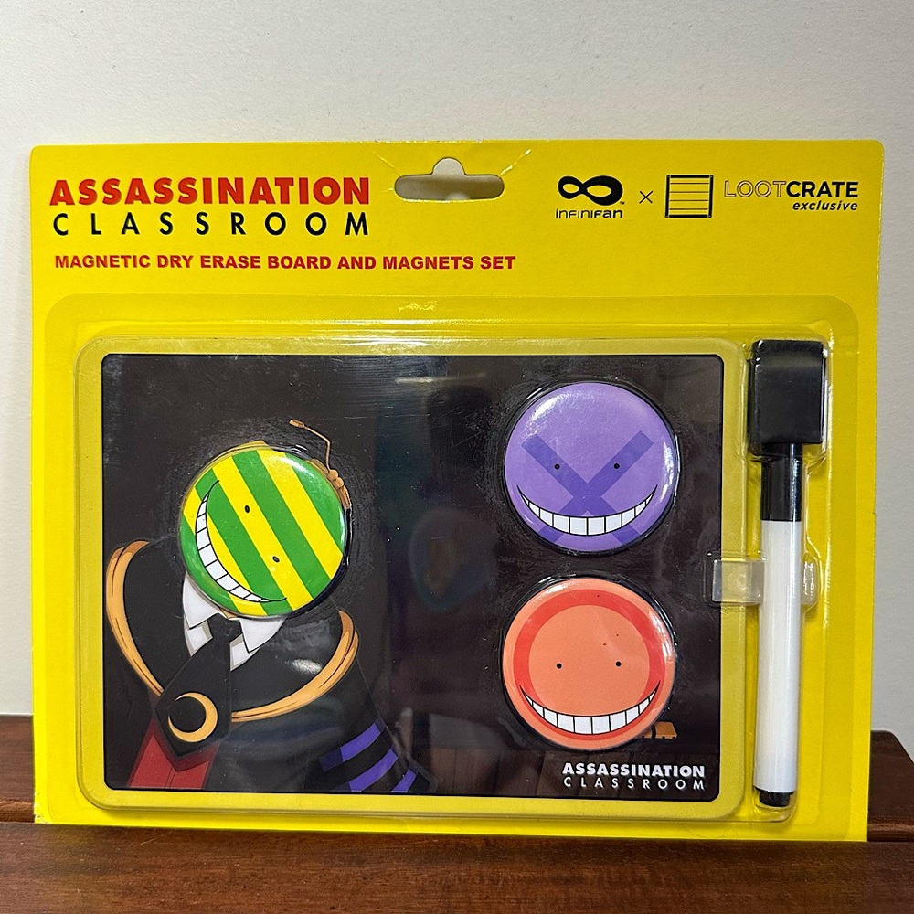 Loot Crate x Assassination Classroom Dry Erase Board w/ Koro Magnets